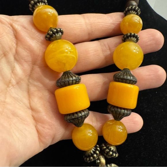 Beaded Statement Necklace African Necklace Boho Ethnic Tribal Pendant Jewelry - Picture 6 of 16